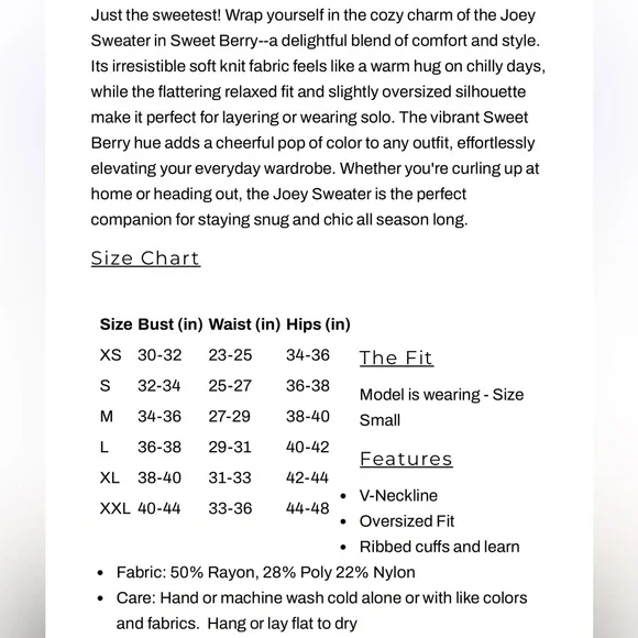 Beach Riot NWT Sz M Joey Sweet strawberries oversized sweater; so cute! - Picture 15 of 16